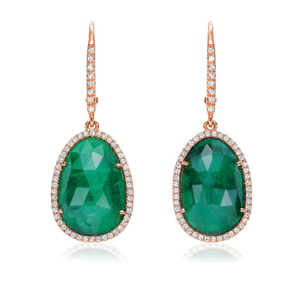 One of a Kind Emerald Drop Earrings