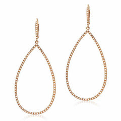 Open Teardrop Earrings in Rose Gold