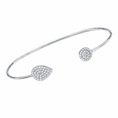Pear and Round Pave Cuff