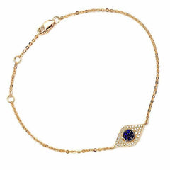 evil eye bracele tin yellow gold