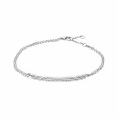 diamond pave bar bracelet in white gold