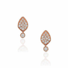 small spade earrings in rose gold
