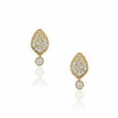 small spade earrings in yellow gold