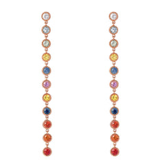 Linea Rainbow Sapphire Dangle Earrings