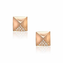 pyramid studs in rose gold