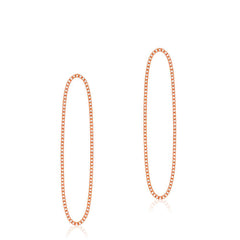 Diamond Silhouettes Open Elongated Oval Post Earrings