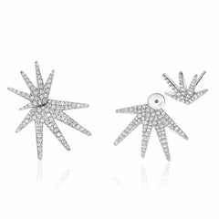 Ray of Sunshine Earrings in white gold