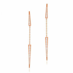 Double Dagger Dangle Earrings