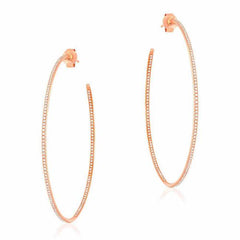 50mm in and out hoop earrings in rose gold