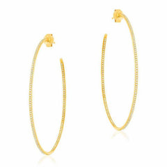 50mm in and out hoop earrings in yellow gold