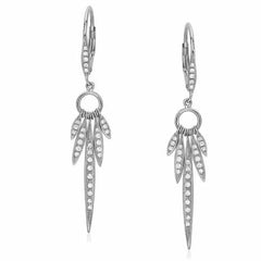 dream catcher willow earrings in white gold