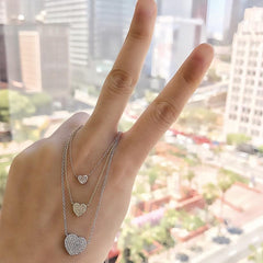 Heart Pave Necklace