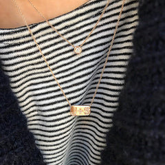 Single Bezel Set Diamond Necklace