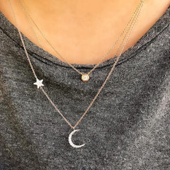 Mini Moon and Star Necklace