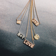 Petite Initial Tag Necklace