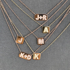Petite Initial Tag Necklace