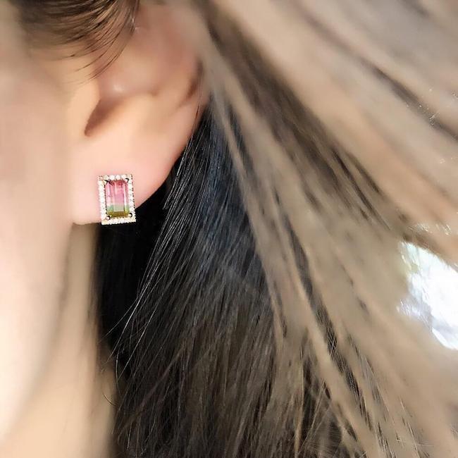 tourmaline studs