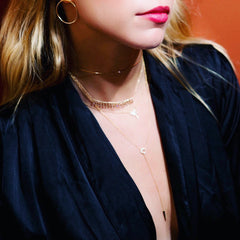 Palm Tree Pave Necklace