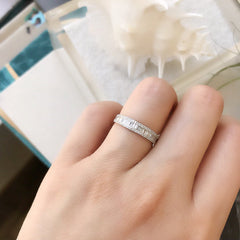 Heirloom Baguette Diamond Halfway Band