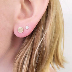 pave discs on ear