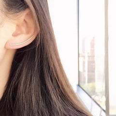 long diamond ear climber on ear