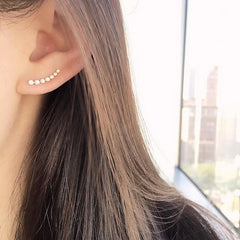 diamond ear climber on ear
