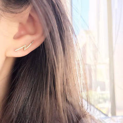 diamond ear climber on ear