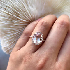 Morganite ring in rose gold