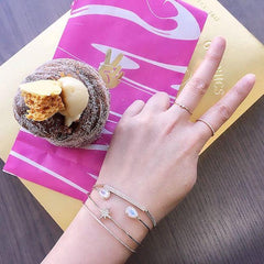 Double Pear Shape White Topaz Cuff