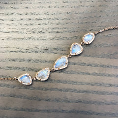 rainbow moonstone multi bracelet