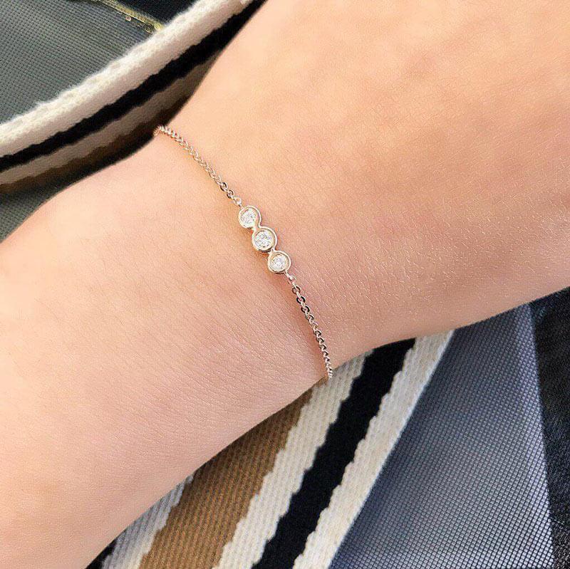 Triple Bezel Diamond Bracelet