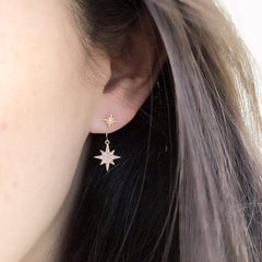 starburst dangling ear jacket on ear