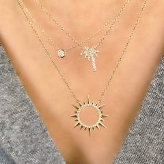 Single Bezel Set Diamond Necklace