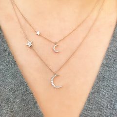 Petite Moon And Star Necklace