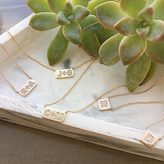 Petite Initial Tag Necklace
