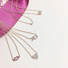 Baguette with Halo Necklace