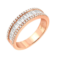 Heirloom Large Baguette Diamond Halfway Band