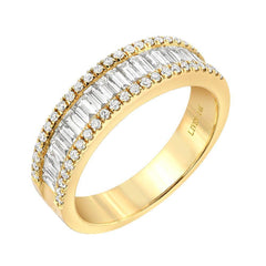 Heirloom Large Baguette Diamond Halfway Band
