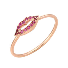 Ruby lips ring