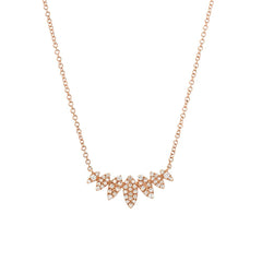 multi marquise necklace in rose gold