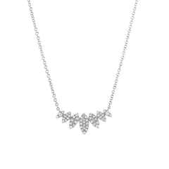 multi marquise necklace in white gold
