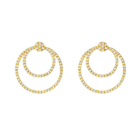 Circle Within in a Circle Jacket Earrings