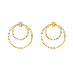 Circle Within in a Circle Jacket Earrings