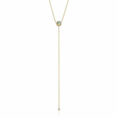 rosie colored stone lariat necklace