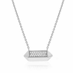 dream capsule necklace in white gold with diamonds