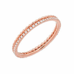 beaded diamond eternity band