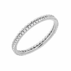 beaded diamond eternity band