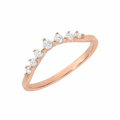 seven stone graduated band in rose gold