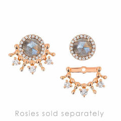 tiara ear jackets in rose gold