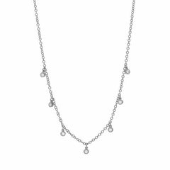 Seven Diamond Dangle Necklace